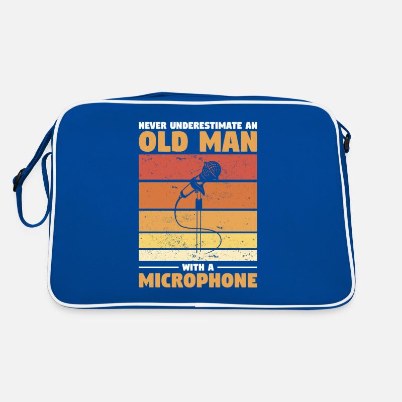Never Underestimate An Old Man With A Microphone Retro Bag