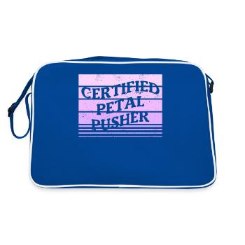 Certified Petal Pusher Flower Arrangement Florist - Retro Bag - blue/white - Back