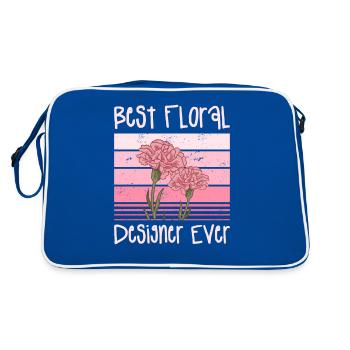 Best Floral Designer Ever Flower Arrangement - Retro Bag - blue/white - Back