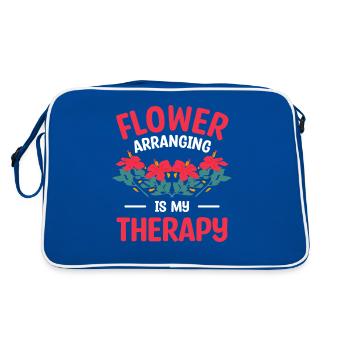 Flower Arranging Is My Therapy Floristry Florist - Retro Bag - blue/white - Back