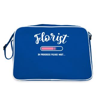Florist In Progress Please Wait Flower Arrangement - Retro Bag - blue/white - Back