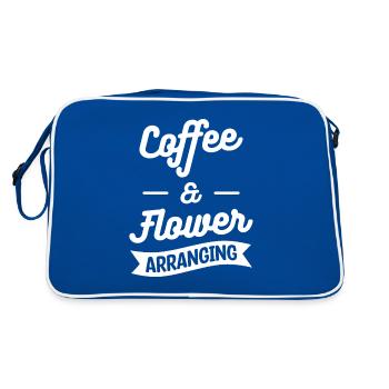 Coffee & Flower Arranging Floristry Florist - Retro Bag - blue/white - Back