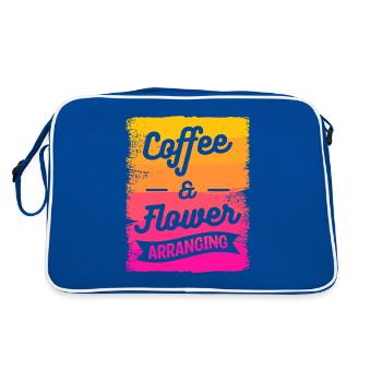 Coffee & Flower Arranging Floristry Florist - Retro Bag - blue/white - Back