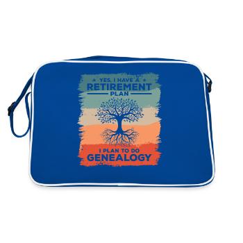 Oui, j’ai un plan de retraite que j’ai l’intention de faire - Sac Retro - bleu/blanc - Dos