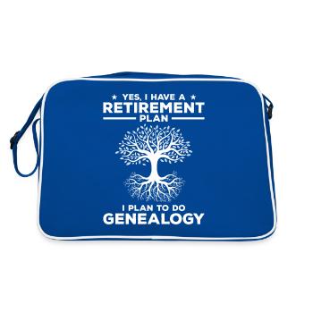 Oui, j’ai un plan de retraite que j’ai l’intention de faire - Sac Retro - bleu/blanc - Dos