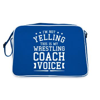 I'm Not Yelling This Is My Wrestling Coach Voice - Retro Bag - blue/white - Back