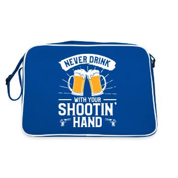 Ne buvez jamais avec votre amateur d’armes de poing Shootin' - Sac Retro - bleu/blanc - Dos