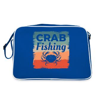 Crab Fishing Crabbing Crabs Hunter - Retro Bag - blue/white - Back