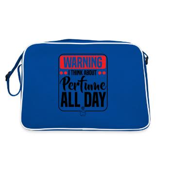 Parfüm Fragrance Perfüm Perfume Parfum Duft - Retro Tasche - Blau/Weiß - Hinten