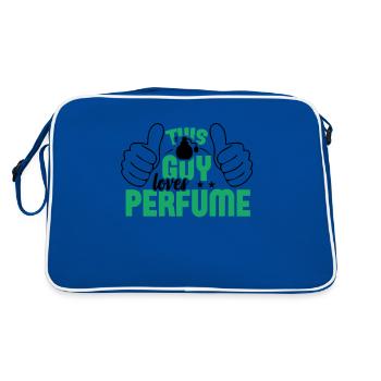 Parfüm Fragrance Perfüm Perfume Parfum Duft - Retro Tasche - Blau/Weiß - Hinten