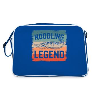 Noodling Legend Wels Welsangeln Angeln - Retro Tasche - Blau/Weiß - Hinten