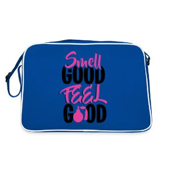 Parfüm Fragrance Perfüm Perfume Parfum Duft - Retro Tasche - Blau/Weiß - Hinten