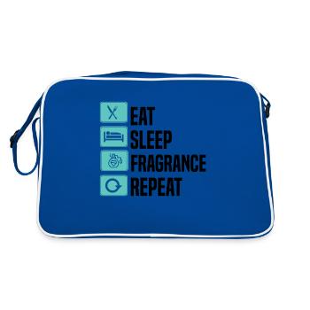 Parfüm Fragrance Perfüm Perfume Parfum Duft - Retro Tasche - Blau/Weiß - Hinten