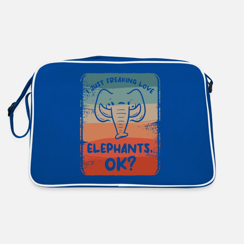 I Just Freaking Love Elephants Ok Elephant Lover Retro Bag