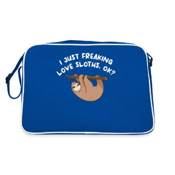 Je viens de flipper l’amour paresseux ok amant paresseux - Sac Retro - bleu/blanc - Dos