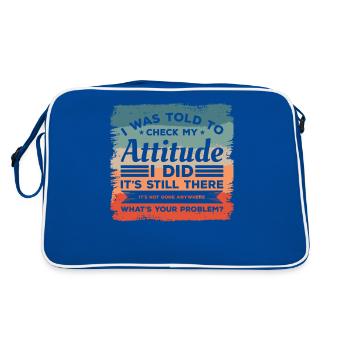 On m’a dit de tricher mon attitude que j’ai faite, c’est toujours - Sac Retro - bleu/blanc - Dos