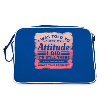 On m’a dit de tricher mon attitude que j’ai faite, c’est toujours - Sac Retro - bleu/blanc - Dos