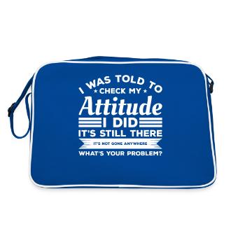 On m’a dit de tricher mon attitude que j’ai faite, c’est toujours - Sac Retro - bleu/blanc - Dos