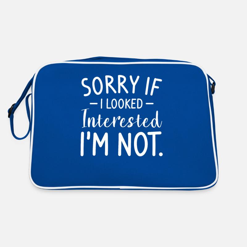 Désolé si j’avais l’air intéressé, je ne suis pas sarcastique humour Sac Retro
