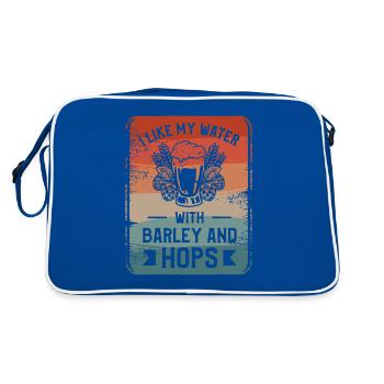 J’aime mon eau avec de l’orge et du houblon bière artisanale - Sac Retro - bleu/blanc - Dos