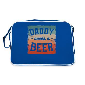 Daddy Needs A Beer Brewing Brew Brewer - Retro Bag - blue/white - Back