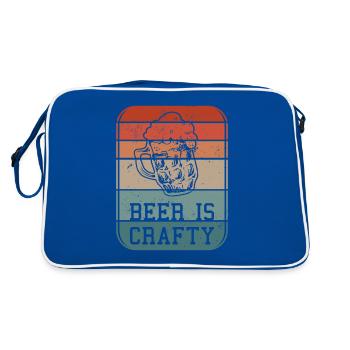 Beer Is Crafty Brewing Homebrewing Brewer - Retro Bag - blue/white - Back
