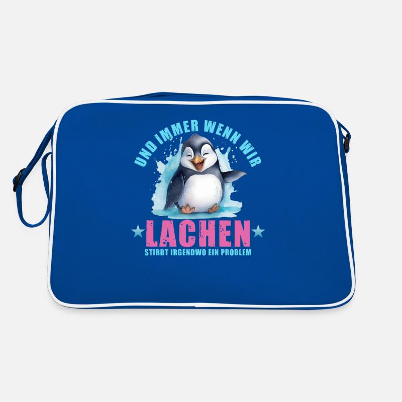 Immer wenn wir lächeln stirbt irgendwo ein Problem Retro Tasche