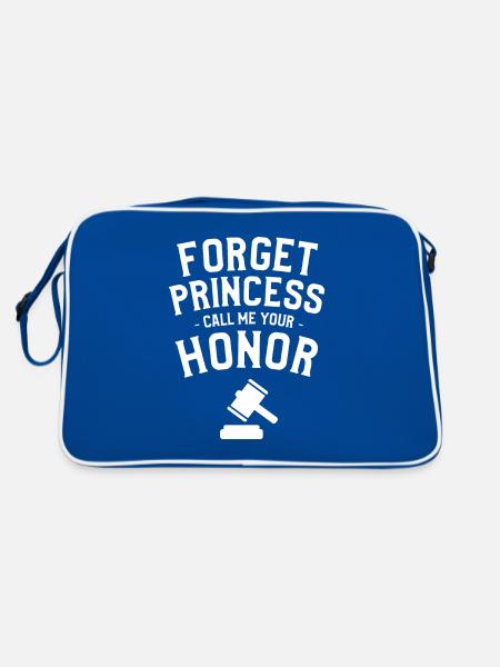 Oubliez la princesse Appelez-moi votre honneur Futur juge - Sac Retro - bleu/blanc - Dos