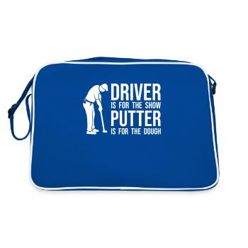 Funny Golfer Saying - Driver Putter Funny - Retro Bag - blue/white - Back