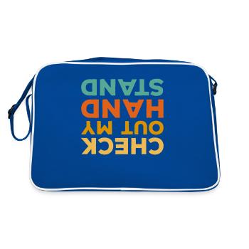 Check Out My Hand Stand Breakdancing Breakdance - Retro Bag - blue/white - Back