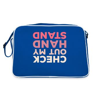 Check Out My Hand Stand Breakdancing Breakdance - Retro Bag - blue/white - Back