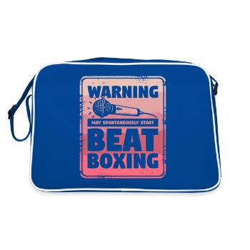 Avertissement peut spontanément démarrer beatboxing beatbox - Sac Retro - bleu/blanc - Dos