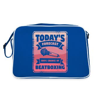 Les prévisions du jour sont de 100 % de chances de Beatboxing - Sac Retro - bleu/blanc - Dos