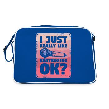 J’aime vraiment le beatboxing ok beatbox beatboxer - Sac Retro - bleu/blanc - Dos