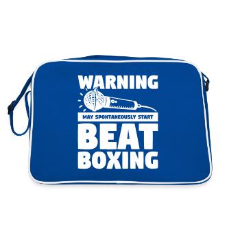 Avertissement peut spontanément démarrer beatboxing beatbox - Sac Retro - bleu/blanc - Dos