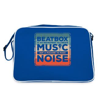 Beatbox ist ein Instrument zum Erstellen von Musik, kein - Retro Tasche - Blau/Weiß - Hinten