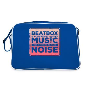 Beatbox ist ein Instrument zum Erstellen von Musik, kein - Retro Tasche - Blau/Weiß - Hinten