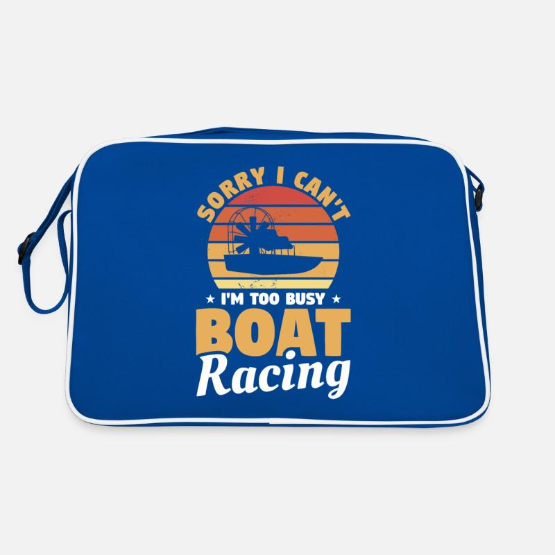 Retro Tut mir leid, ich kann nicht, ich bin zu beschäftigt mit Bootsrennen Retro Tasche