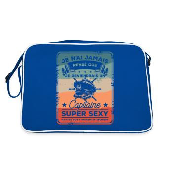 Je N'ai Jamais Pensé Que Je Deviendrais Un - Sac Retro - bleu/blanc - Dos