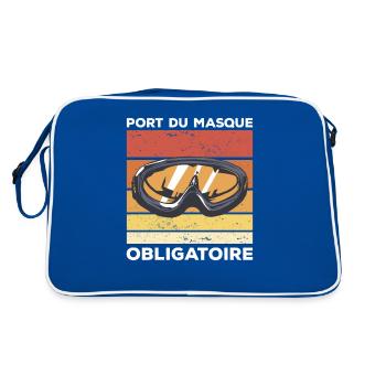 Port Du Masque Obligatoire Plongeur Plongée - Sac Retro - bleu/blanc - Dos
