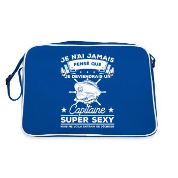 Je N'ai Jamais Pensé Que Je Deviendrais Un - Sac Retro - bleu/blanc - Dos