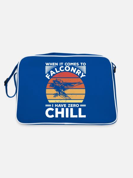 Ich bin die verrückte Reha-Krankenschwester, vor der sie dich gewarnt haben RN - Retro Tasche - Blau/Weiß - Hinten