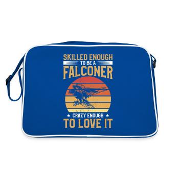 Skilled Enough To Become A Falconer Crazy Enough - Retro Bag - blue/white - Back