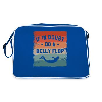 En cas de doute, faites un plongeur de plongée en falaise de flop ventre - Sac Retro - bleu/blanc - Dos
