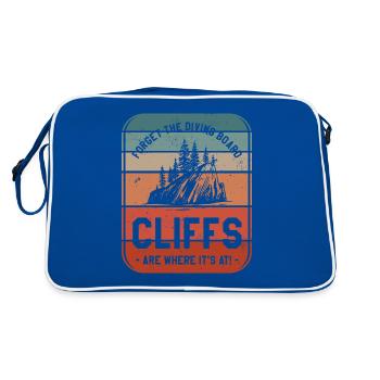 Vergessen Sie, dass die Klippen des Sprungbretts dort sind, wo es ist - Retro Tasche - Blau/Weiß - Hinten