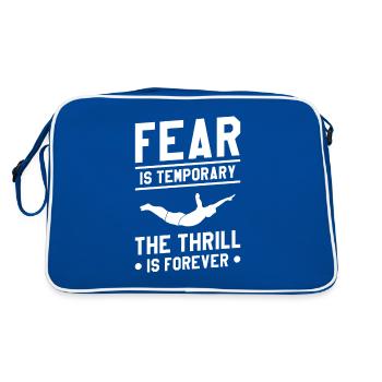 Fear Is Temporary The Thrill Is Forever Cliff - Retro Bag - blue/white - Back