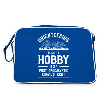 La course d’orientation n’est pas un passe-temps, c’est un - Sac Retro - bleu/blanc - Dos