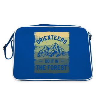 Orienteurs le font dans la forêt Orienteer - Sac Retro - bleu/blanc - Dos