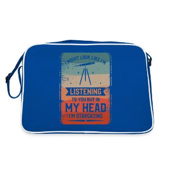 I'm Listening To You But In My Head I'm Stargazing - Retro Bag - blue/white - Back