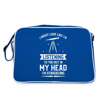 I'm Listening To You But In My Head I'm Stargazing - Retro Bag - blue/white - Back